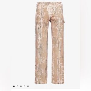 Vayder Munny Carpenter distressed straight-leg mid-rise stretch-denim jeans